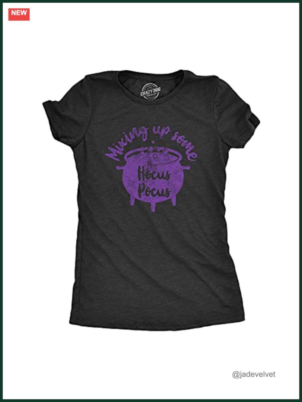 Womens Funny Witch Graphic T-Shirt Slim Fit Short Sleeve Crew Neck Tee